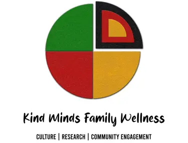 Kind Minds Family Wellness logo with culture, research community engagement written underneath
