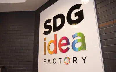 SDG Idea Factory sign