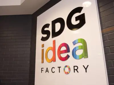 SDG Idea Factory sign